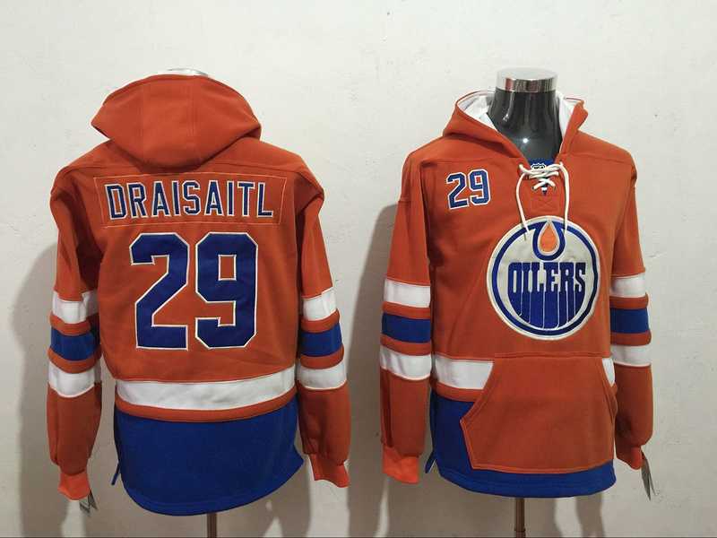 Edmonton Oilers #29 DRAISAITL Orange All Stitched Hooded Sweatshirt,We sell and wholesale Edmonton Oilers #29 DRAISAITL Orange All Stitched Hooded Sweatshirt on line form chian!